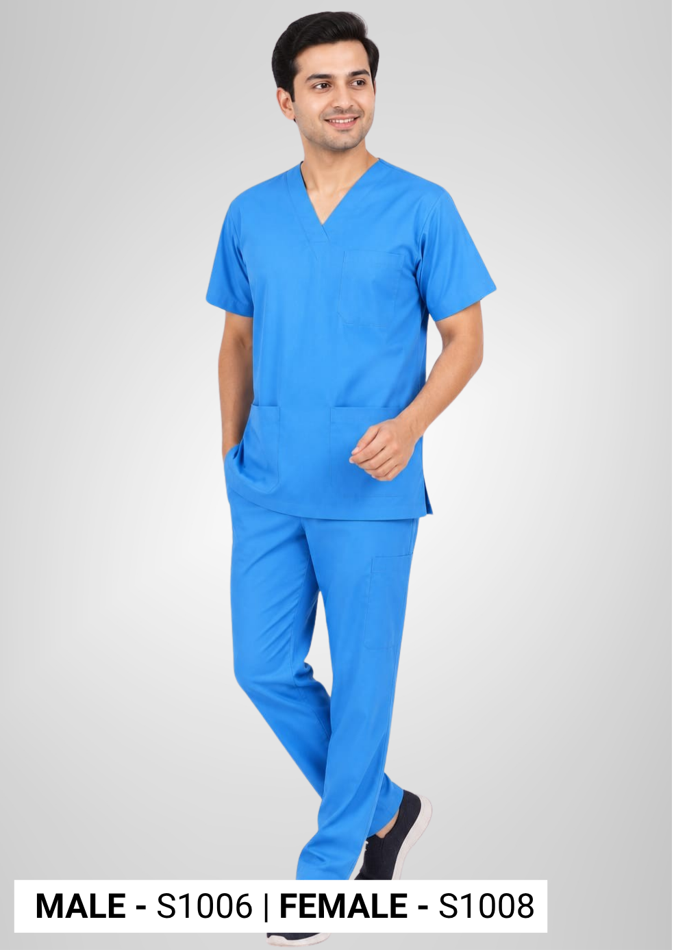 DOCTOR SCRUB COTTON V-NECK